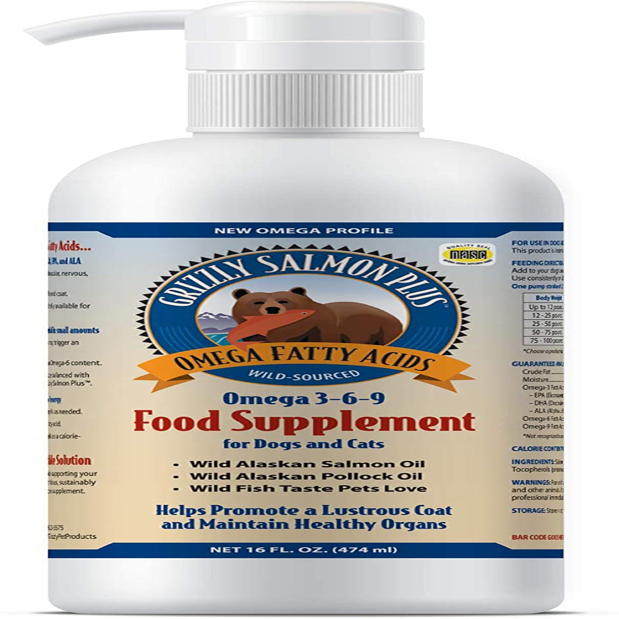 Grizzly Salmon Oil Plus Food Supplement